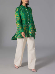 Green Vasansi Silk Printed Top
