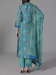 Blue Vasansi Silk Printed Suit Set