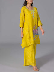 Yellow Vasansi Silk Co-Ord Set