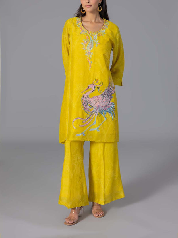 Yellow Vasansi Silk Co-Ord Set