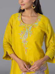Yellow Vasansi Silk Co-Ord Set