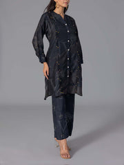 Black Vasansi Silk Co-Ord Set