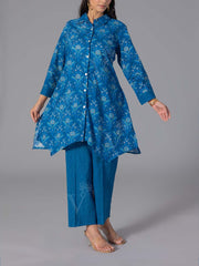 Blue Cotton Printed Co-Ord Set