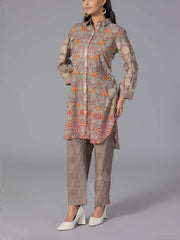 Grey Cotton Printed Co-Ord Set