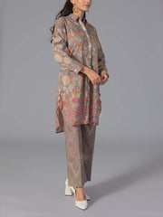 Grey Cotton Printed Co-Ord Set