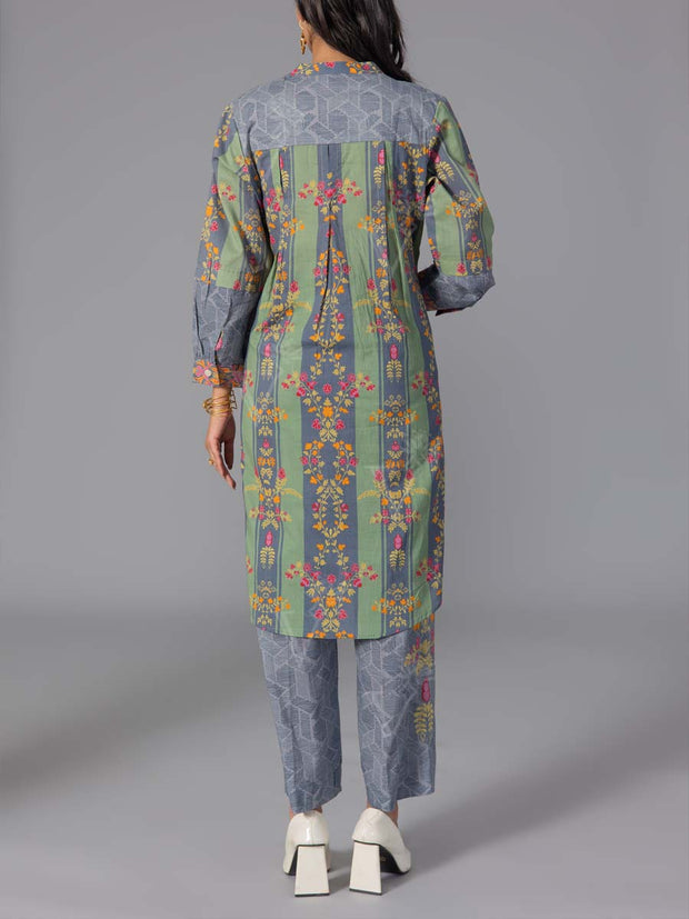 Grey Cotton Printed Co-Ord Set