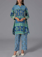 Blue Cotton Printed Co-Ord Set