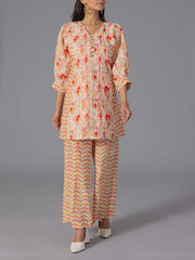 Off-WhiteCotton Printed Co-Ord Set