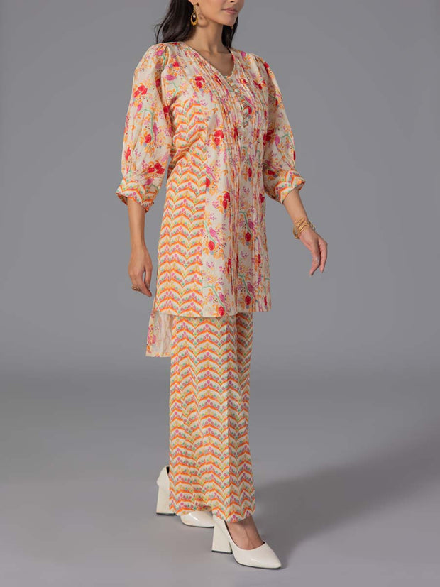 Off-WhiteCotton Printed Co-Ord Set