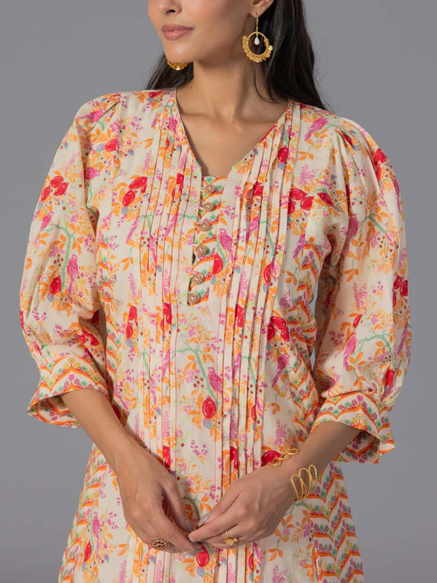 Off-WhiteCotton Printed Co-Ord Set