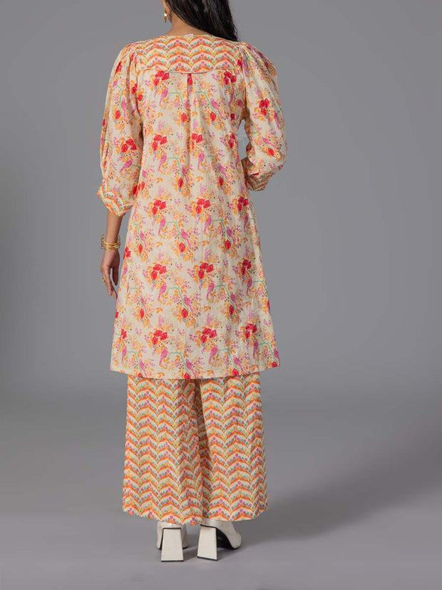 Off-WhiteCotton Printed Co-Ord Set