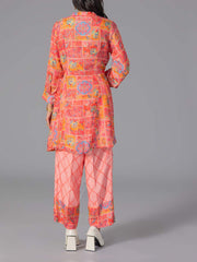 Pink and Orange Vasansi Silk Co-Ord Set