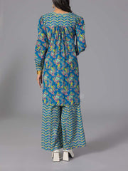 Blue Cotton Printed Co-Ord Set
