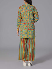 Green Cotton Printed Co-Ord Set