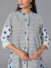 Blue Cotton Flex Kurta and Pant Set