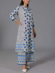Blue Cotton Flex Kurta and Pant Set