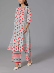 Red Cotton Flex Kurta and Pant Set