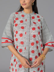 Red Cotton Flex Kurta and Pant Set