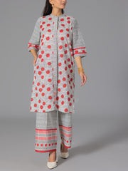 Red Cotton Flex Kurta and Pant Set