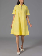 Yellow 60'S Poplin Top