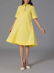 Yellow 60'S Poplin Top