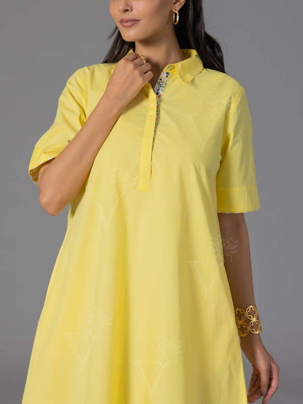 Yellow 60'S Poplin Top