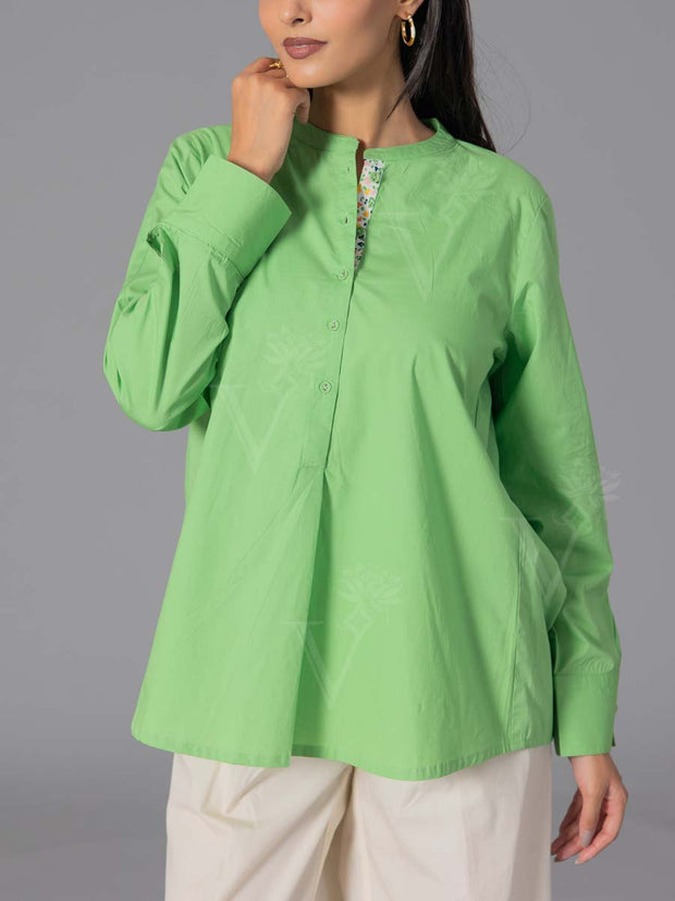 Bud Green 60'S Poplin Top