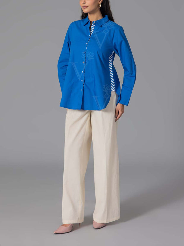 Princess Blue 60'S Poplin Top
