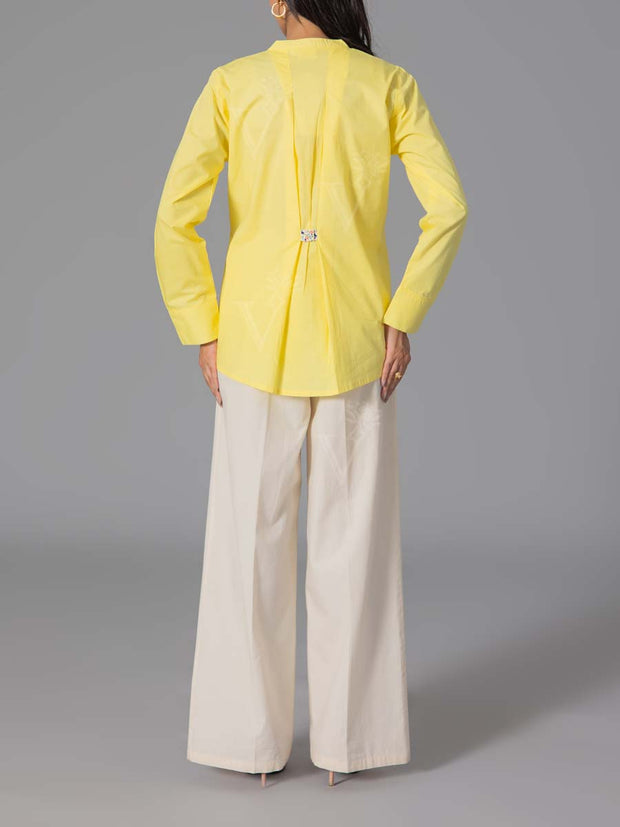 Yellow 60'S Poplin Top