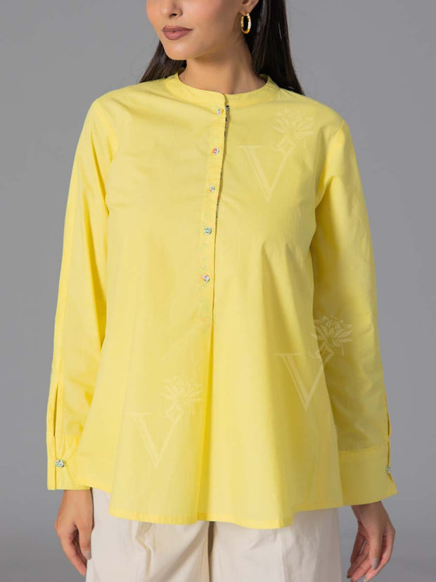 Yellow 60'S Poplin Top