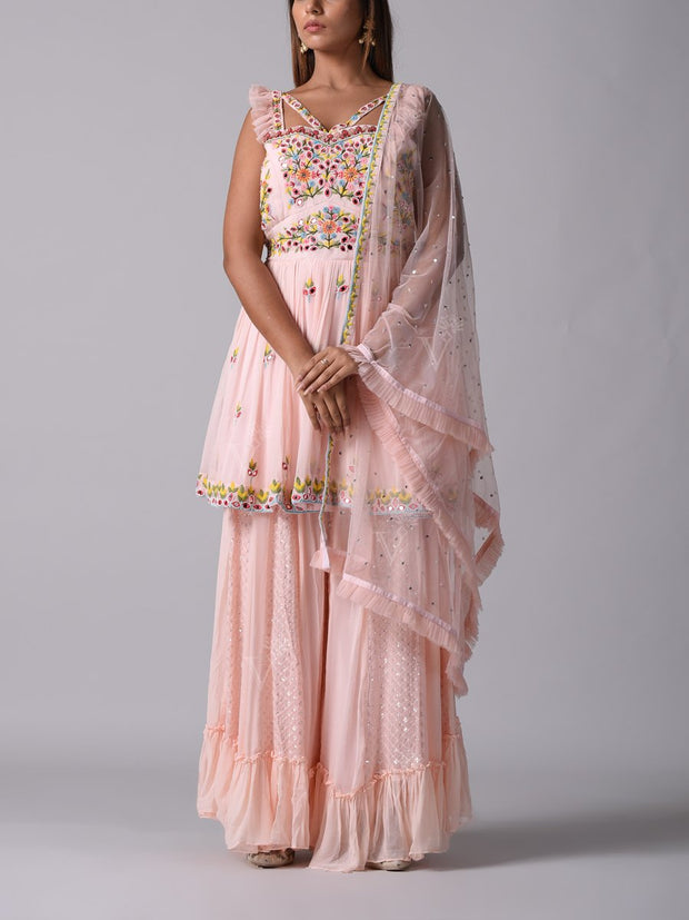 Buy Georgette Sharara Set