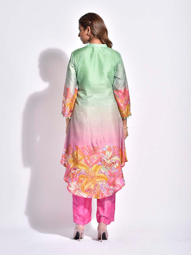 Multi Color Vasansi Silk Co-ord Set