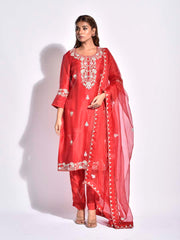 DD28, MTO, Red, Silk , Gotta Patti , Salwar Suit , Suit set