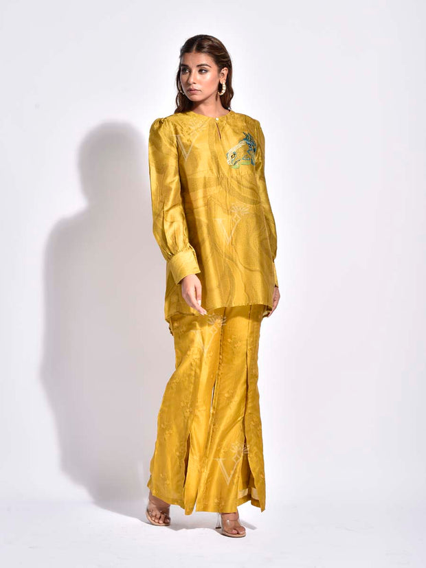 Mustard Vasansi Silk Co-Ord Set