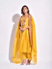 Yellow Embroidered Suit Set