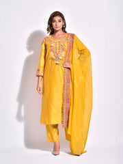 DD35, MTO, RK, Yellow , Embroidered , Suit Set , Suit , festive , rakhi