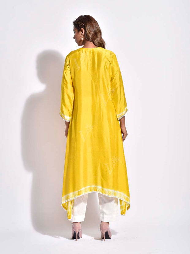 Yellow Embroidered Kurta Set