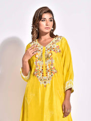 Yellow Embroidered Kurta Set