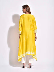 Yellow Embroidered Kurta Set