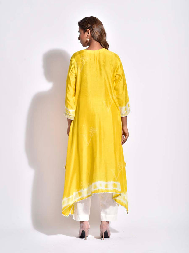 Yellow Embroidered Kurta Set