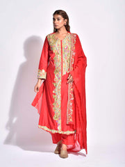 DD35, MTO, RK, Red , Embroidered , Suit Set , Suit , festive , rakhi