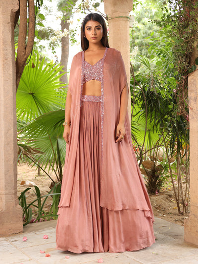 _label_New, DD35, MTO, RK, Peach, Pink ,Jacket and lehenga Set, skirt skirt , lehenga set, jacket set