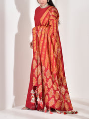 Red Vasansi Silk Suit Set