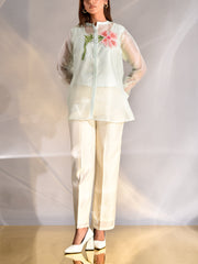 Powder Blue Organza Shirt