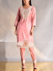 _label_New, DD35, MTO, RK,  Pink ,Embroidered ,Chanderi ,Suit Set , pink suit