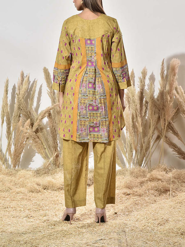 Green Cotton Printed Co Ord Set