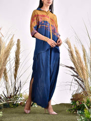 Blue Vasansi Silk Printed Co Ord Set