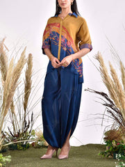 Blue Vasansi Silk Printed Co Ord Set