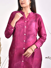 Purple Vasansi Silk Printed Co Ord Set