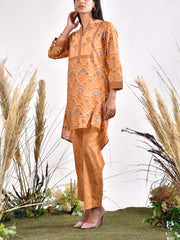 Ochre Cotton Printed Co Ord Set